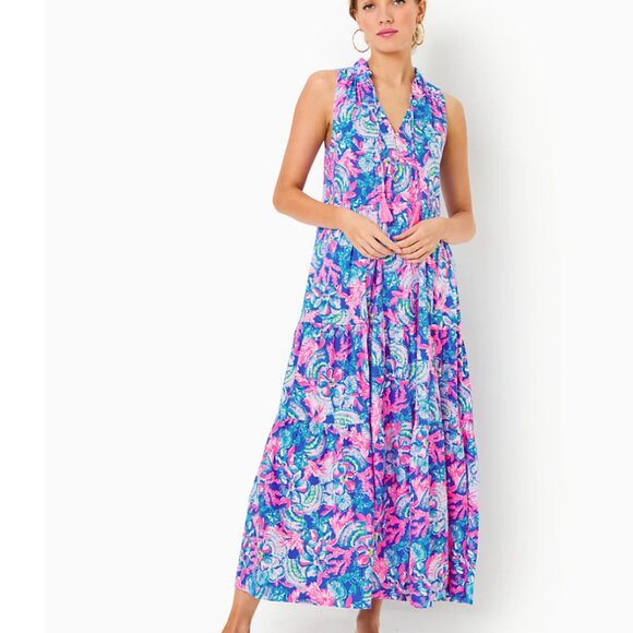 lilly malone maxi dress Lilly Pulitzer Malone Ruffle Maxi Dress